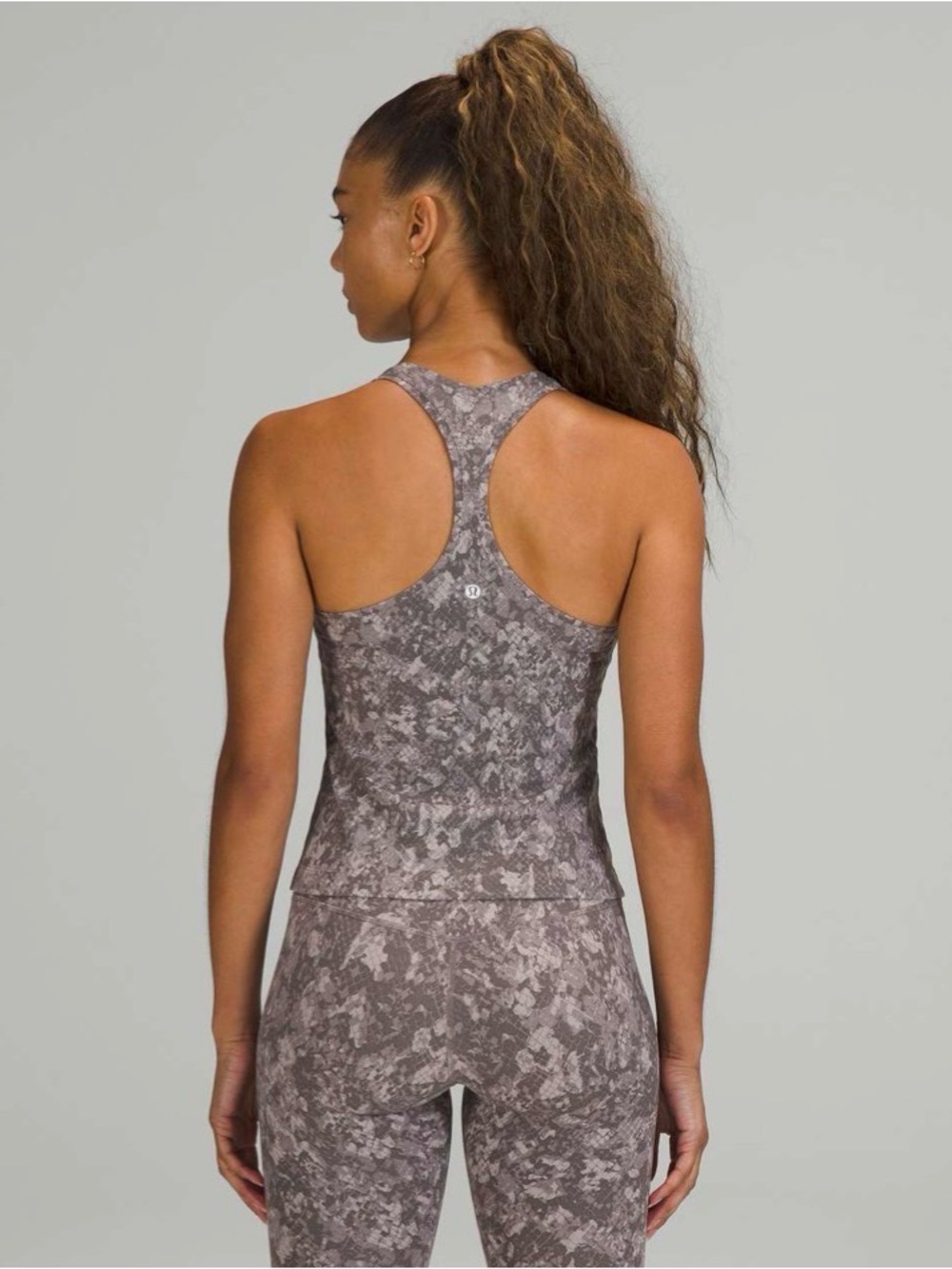 Lululemon Cool Racerback Tank Top Shorter Length Hideaway Camo Lunar Rock Multi